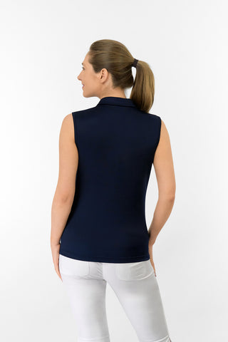 Thrive2 Sleeveless Ladies Golf Polo Shirt - Navy