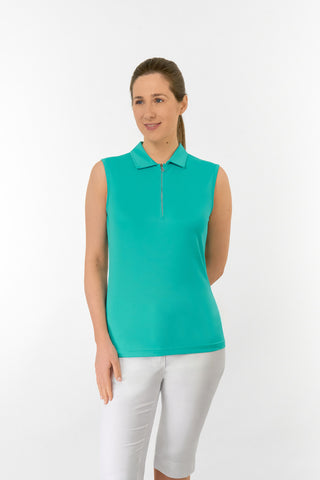 Thrive2 Sleeveless Ladies Golf Polo Shirt - Ocean