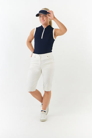 Pure Golf Ladies Bermuda Shorts - Warm White