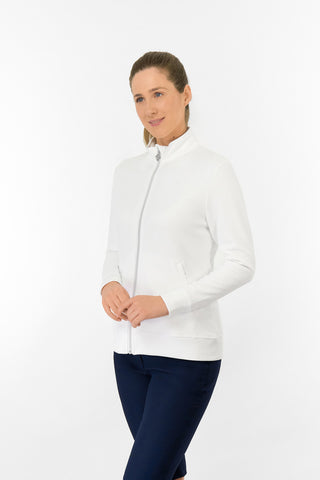 Priya Ladies Summer Golf Jacket - White