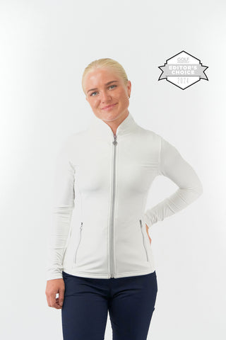 Pure Golf Ladies Mist Full Zipped Mid Layer - White