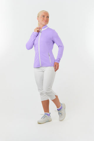 Pure Golf Ladies Mist Full Zipped Mid Layer - Lilac