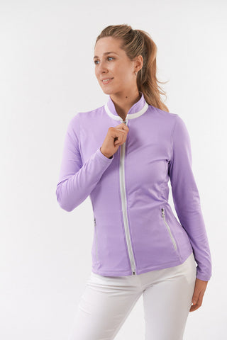 Pure Golf Ladies Mist Full Zipped Mid Layer - Lilac