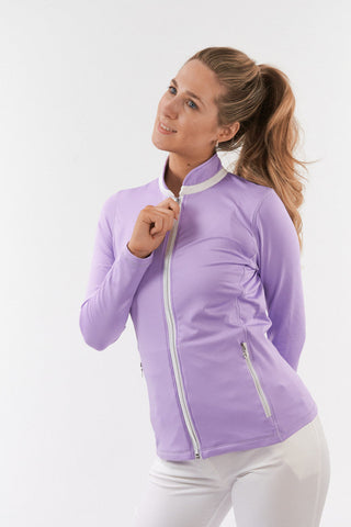 Pure Golf Ladies Mist Full Zipped Mid Layer - Lilac