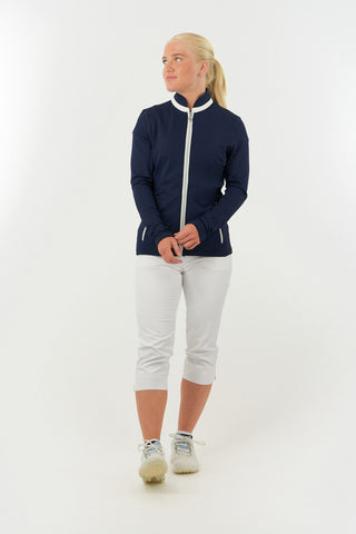 Pure Golf Ladies Mist Full Zipped Mid Layer - Navy