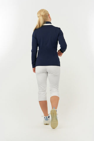 Pure Golf Ladies Mist Full Zipped Mid Layer - Navy