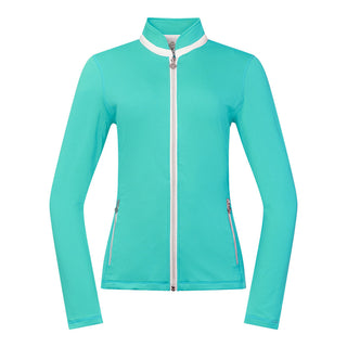 Pure Golf Ladies Mist Full Zip Mid Layer - Ocean Blue