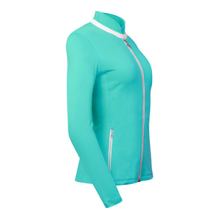 Pure Golf Ladies Mist Full Zip Mid Layer - Ocean Blue