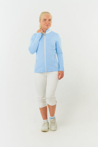 Pure Golf Ladies Mist Full Zipped Mid Layer - Pale Blue