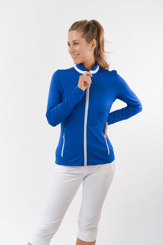 Pure Golf Ladies Mist Full Zipped Mid Layer - Royal Blue