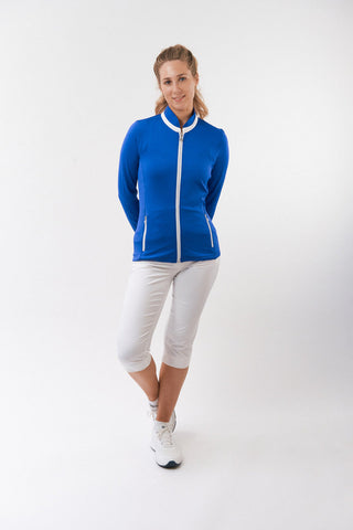 Pure Golf Ladies Mist Full Zipped Mid Layer - Royal Blue