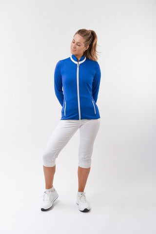 Pure Golf Ladies Mist Full Zipped Mid Layer - Royal Blue