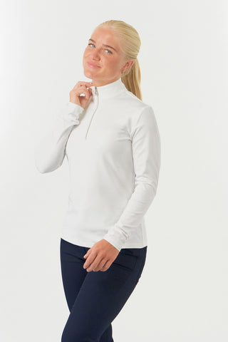 Pure Golf Ladies Tranquillity Mid Quarter Zip Polo - White