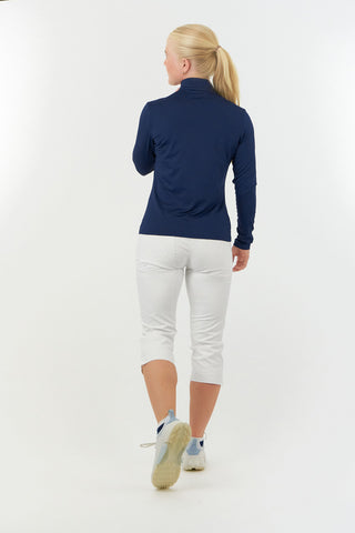 Pure Golf Ladies Tranquillity Mid Quarter Zip Polo - Navy