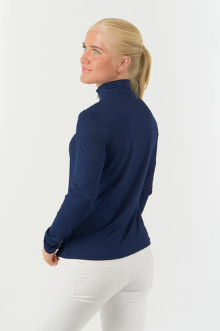 Pure Golf Ladies Tranquillity Mid Quarter Zip Polo - Navy