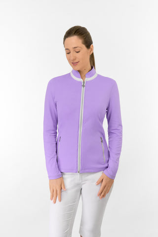 Mist Ladies Golf Full Zipped Mid Layer - Lilac