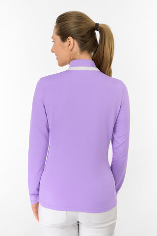 Mist Ladies Golf Full Zip Mid Layer - Lilac