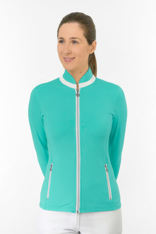 Mist2 Ladies Golf Full Zipped Mid Layer - Ocean