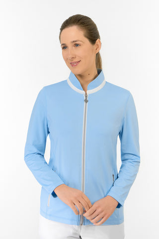 Mist2 Ladies Golf Full Zipped Mid Layer - Pale Blue