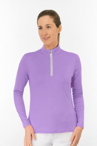 Lamprelle Tranquillity Quarter Zip Ladies Golf Top - Lilac