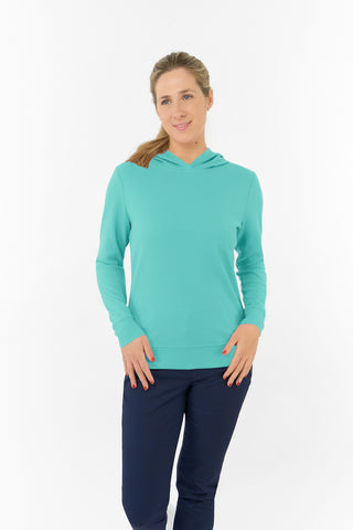 Priya Lightweight Summer Golf Hoodie - Ocean