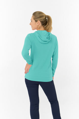 Priya Lightweight Summer Golf Hoodie - Ocean