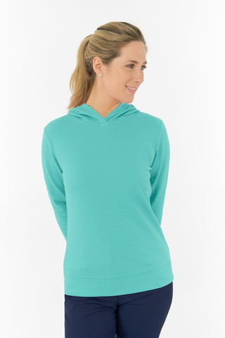 Priya Lightweight Summer Golf Hoodie - Ocean