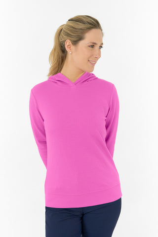 Priya Lightweight Summer Golf Hoodie - Azalea Pink