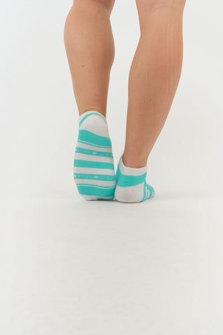 Pure Ladies 2 Pair Pack Of Trainer Golf Socks- Ocean Blue