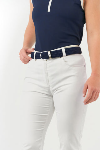 Pure Golf Navy Women's Golf Belt With Crystal Detail