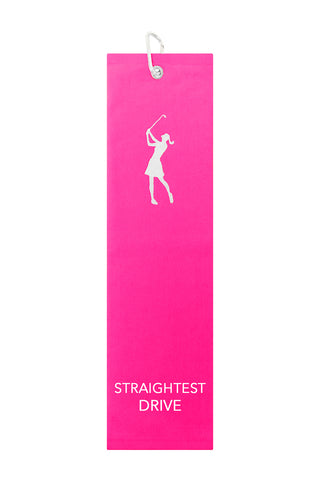 Straightest Drive Tri Fold Golf Towel Prize