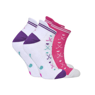 2 Pair Pack Of Multi Coloured Ladies Golf Socks