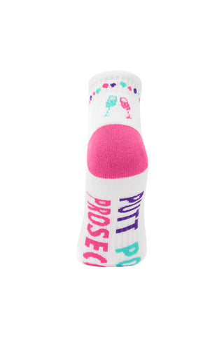 Pair Of Putt Pop Prosecco Ladies Golf Socks