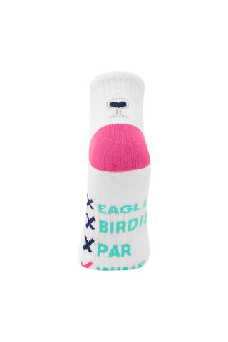 Pair Of Wine Slogan Ladies Golf Socks
