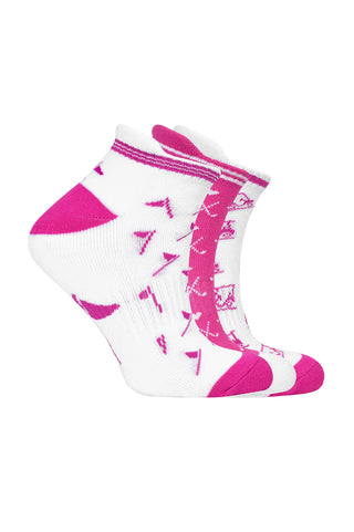 3 Pair Pack Ladies Golf Socks - Pink