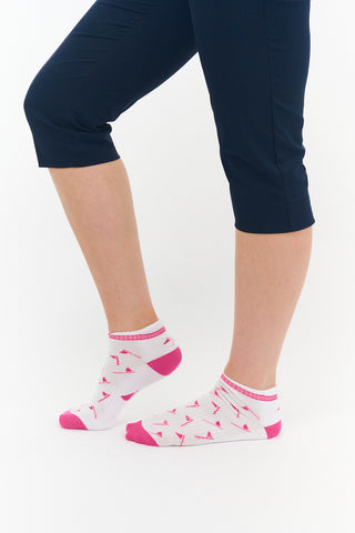 Surprizeshop - 3 Pair Pack Ladies Golf Socks - Pink