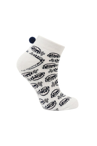 Surprizeshop 3 Pair Pack Of Ladies Pom Pom Golf Socks - Multi Coloured