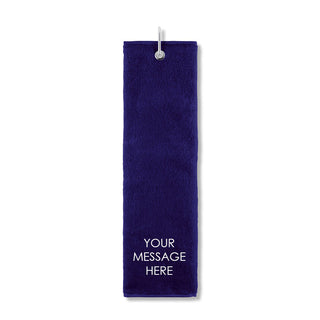 Blank Tri Fold Ladies Golf Towel - Navy