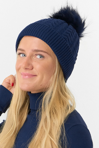 Surprizeshop Waterproof Bobble Ladies Golf Hat - Navy