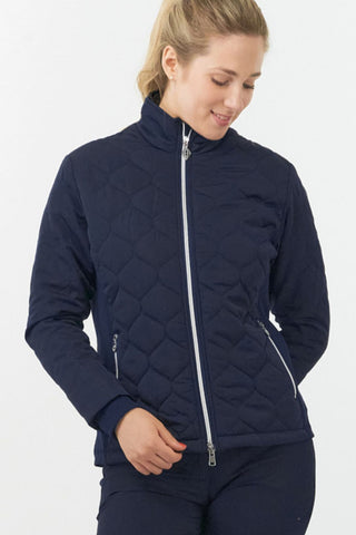 Pure Golf Bronwyn Quilted Ladies Golf Jacket - Navy