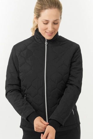 Pure Golf Bronwyn Quilted Ladies Golf Jacket - Black