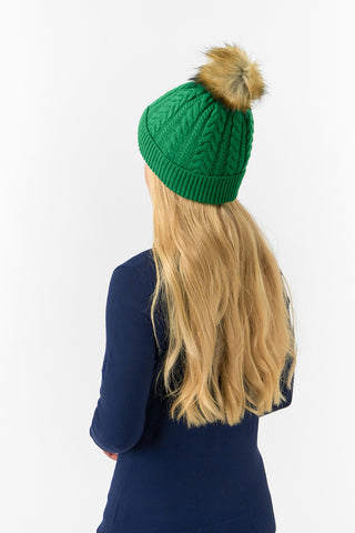 Surprizeshop Waterproof Bobble Ladies Golf Hat - Emerald Green