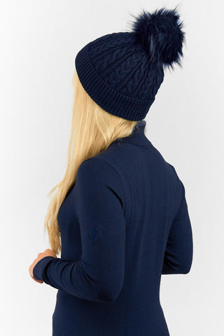 Surprizeshop Ladies Waterproof Bobble Ladies Golf Hat - Navy