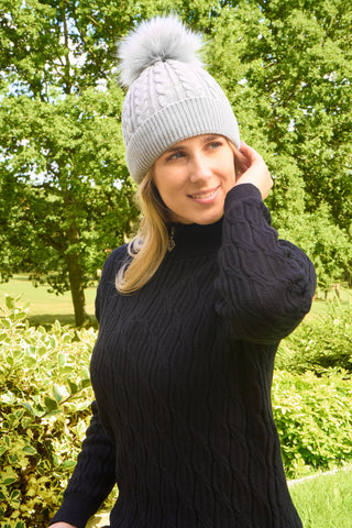 Surprizeshop Ladies Waterproof Bobble Ladies Golf Hat - Grey