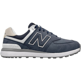 New Balance Womens Waterproof Golf Shoes - 574 Greens V2 - Spikeless Navy/White