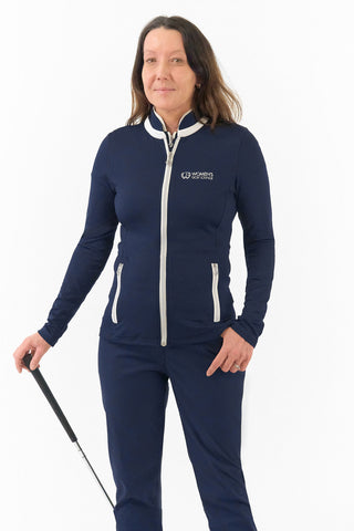 Women's Golf Lounge x Surprizeshop - Pure Golf Mist Full Zip Jacket Navy