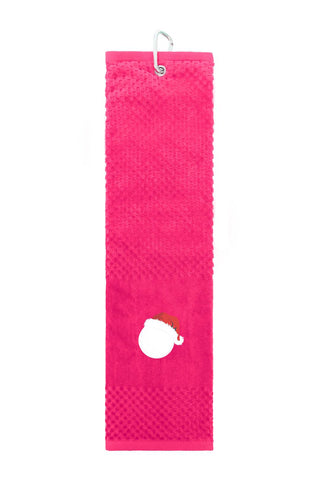 Christmas Santa Hat Golf Towel - Pink