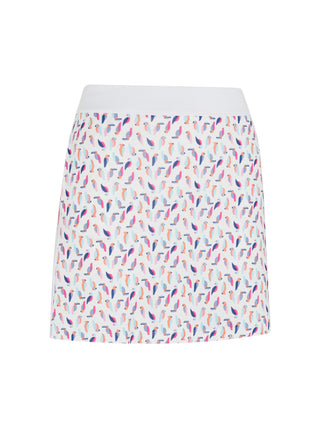 Callaway Golf Ladies Birdie and Eagle Print Golf Skort - Brilliant White - 43CM