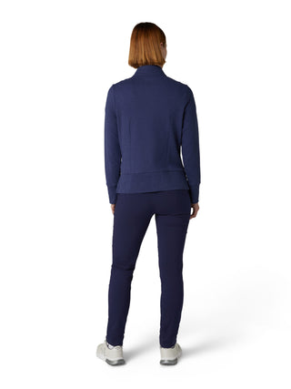 Callaway Ladies Micro Fleece Golf Pullover Sweater - Peacoat Heather