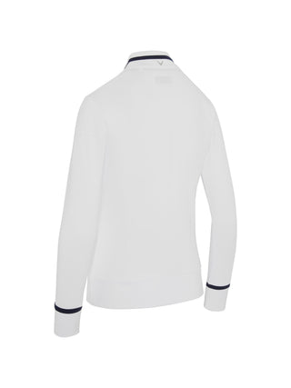 Callaway Ladies Thermal Long Sleeve Colourblock Golf Top - Brilliant White
